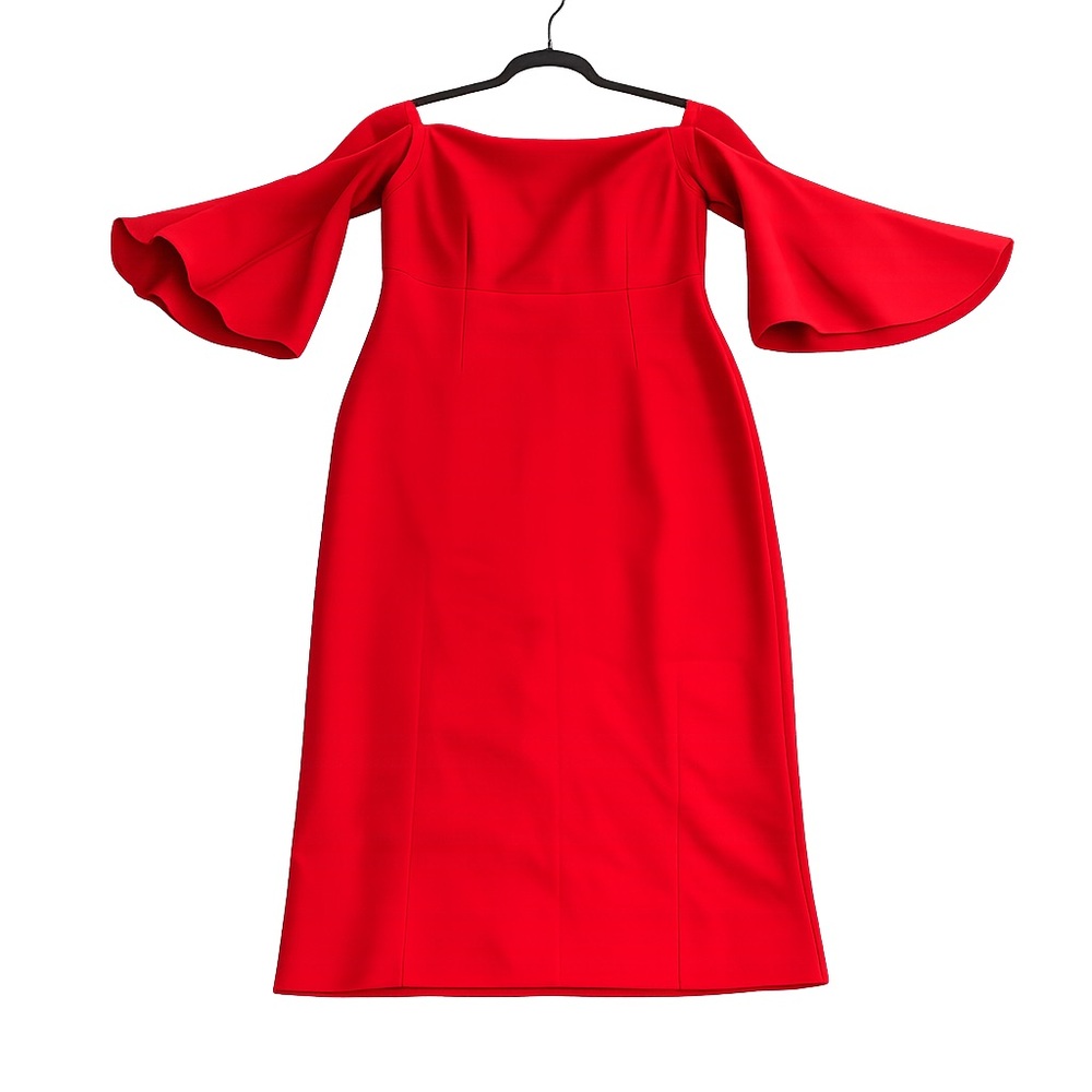 Eloquii Bold Red Off-Shoulder Midi Dress